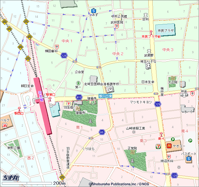 市民プラザ近辺案内図